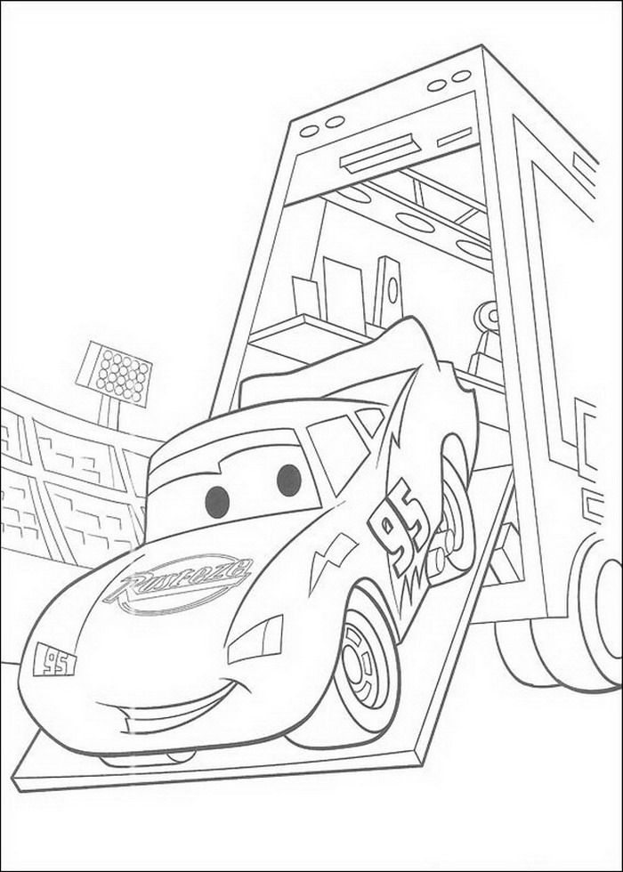 Plansa de colorat cu Cars pixar 66 197